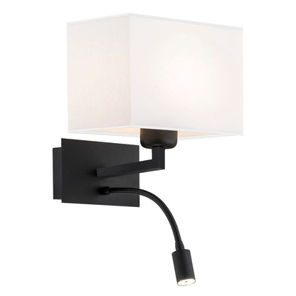 Hilary wandlamp Wit-zwart