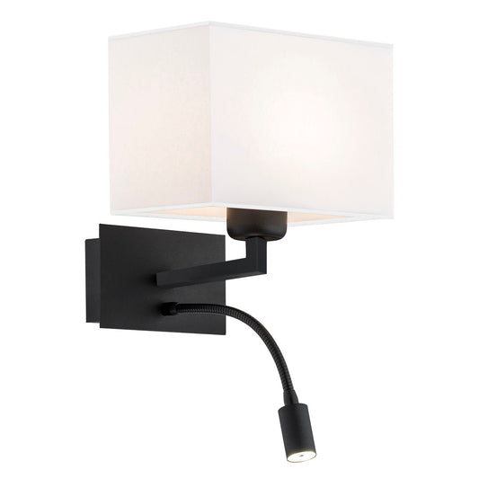 Hilary wandlamp Wit-zwart