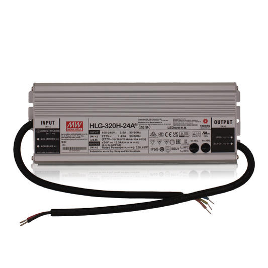 MeanWell 24V LED driver 320W IP65 waterdicht