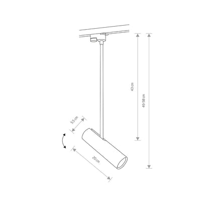 Kairo Rail Tube | 1-Phasen-Zylinder-Schienenstrahler | modern