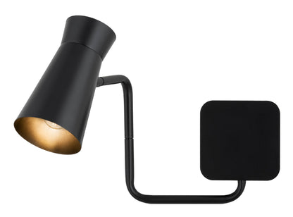 Lord wandlamp Zwart Met arm