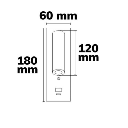 Lezio LED Leselampe 3W USB-A und USB-C dimmbar 3000K | weiß / schwarz