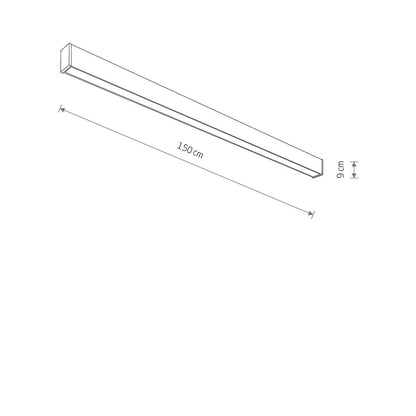 Linea Outline | linienförmige LED-Deckenleuchte | 35 W schwarz