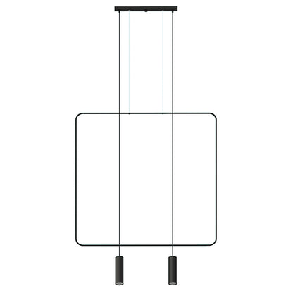 Linea Twin | 2-flammige lineare Pendelleuchte | matt schwarz