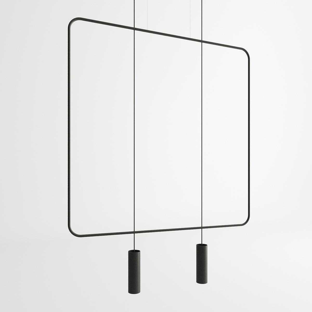 Linea Twin | 2-flammige lineare Pendelleuchte | matt schwarz
