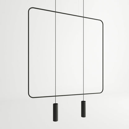 Linea Twin | 2-flammige lineare Pendelleuchte | matt schwarz