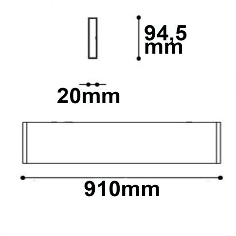 Linevo | Lineare Up/Down LED-Wandleuchte | 90 cm 30 W