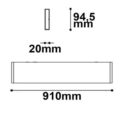 Linevo | Lineare Up/Down LED-Wandleuchte | 90 cm 30 W