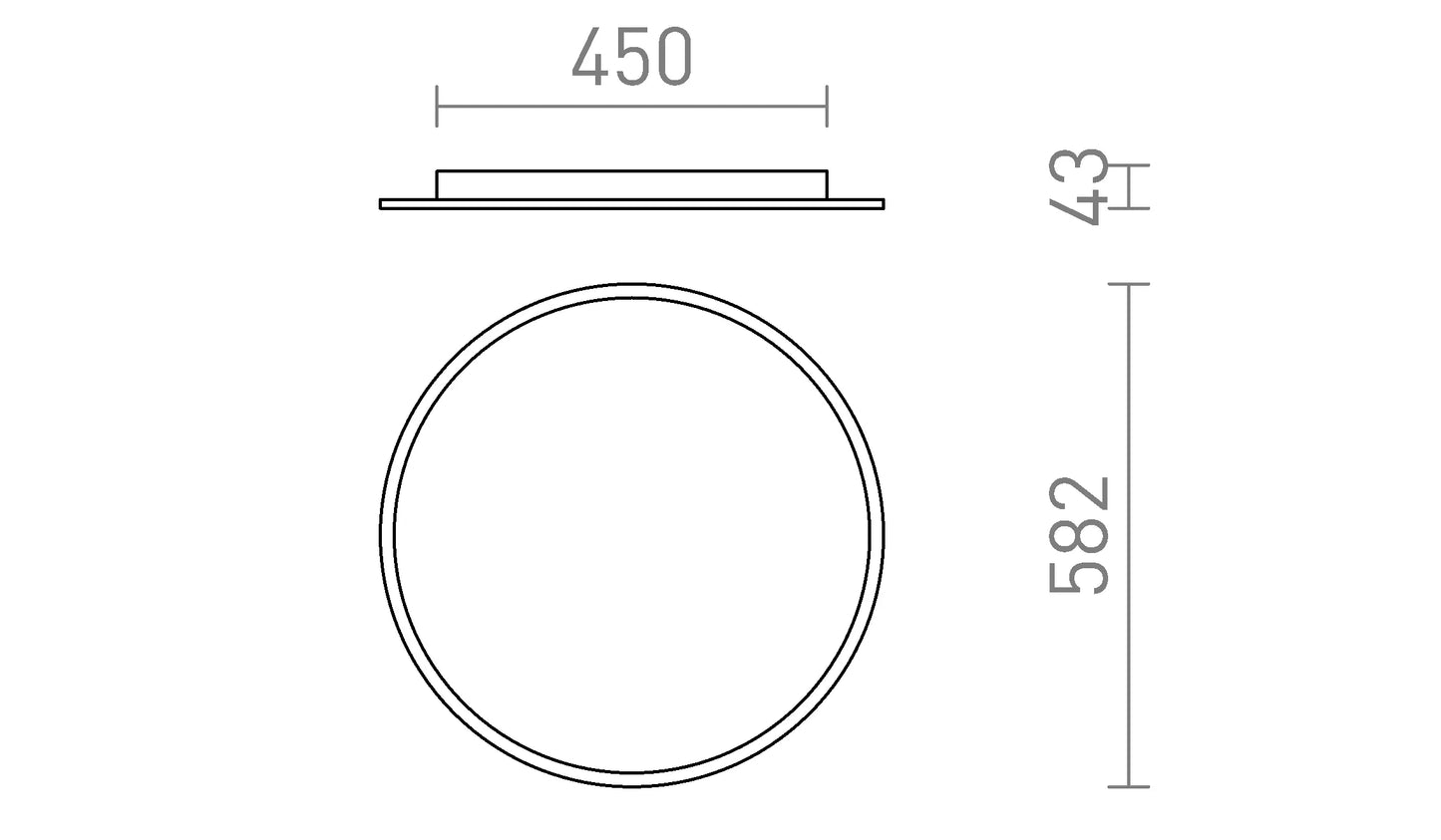 Luma Disc 59 | Ultradünne LED-Deckenleuchte | Ø 58 cm