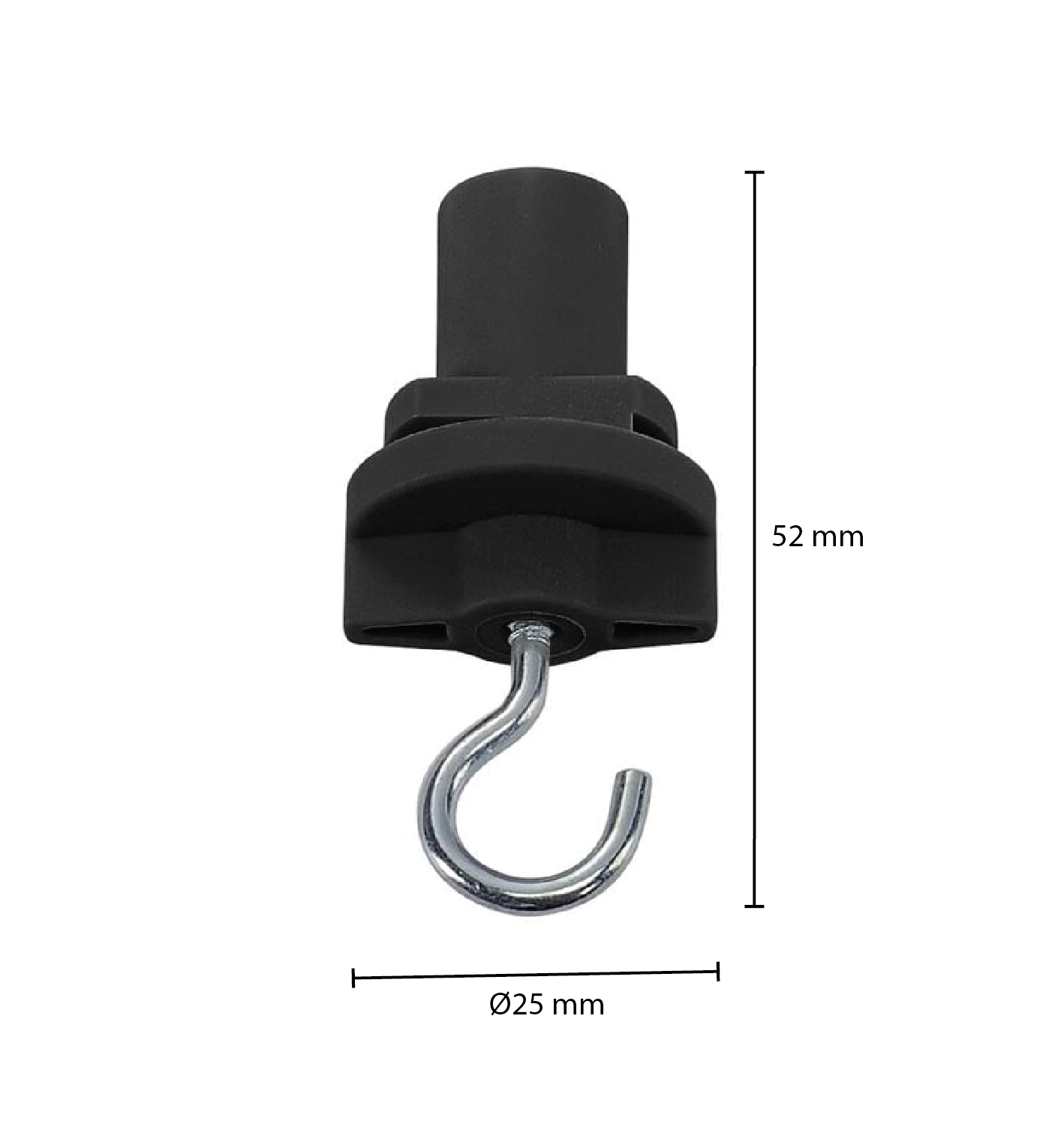 Lumexa 3-fase adapter met haak zwart