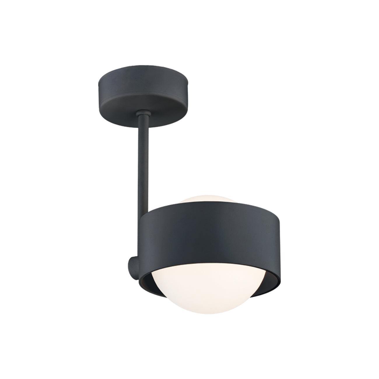 Massimo Plus hanglamp Opaalglas-zwart 1-lichts