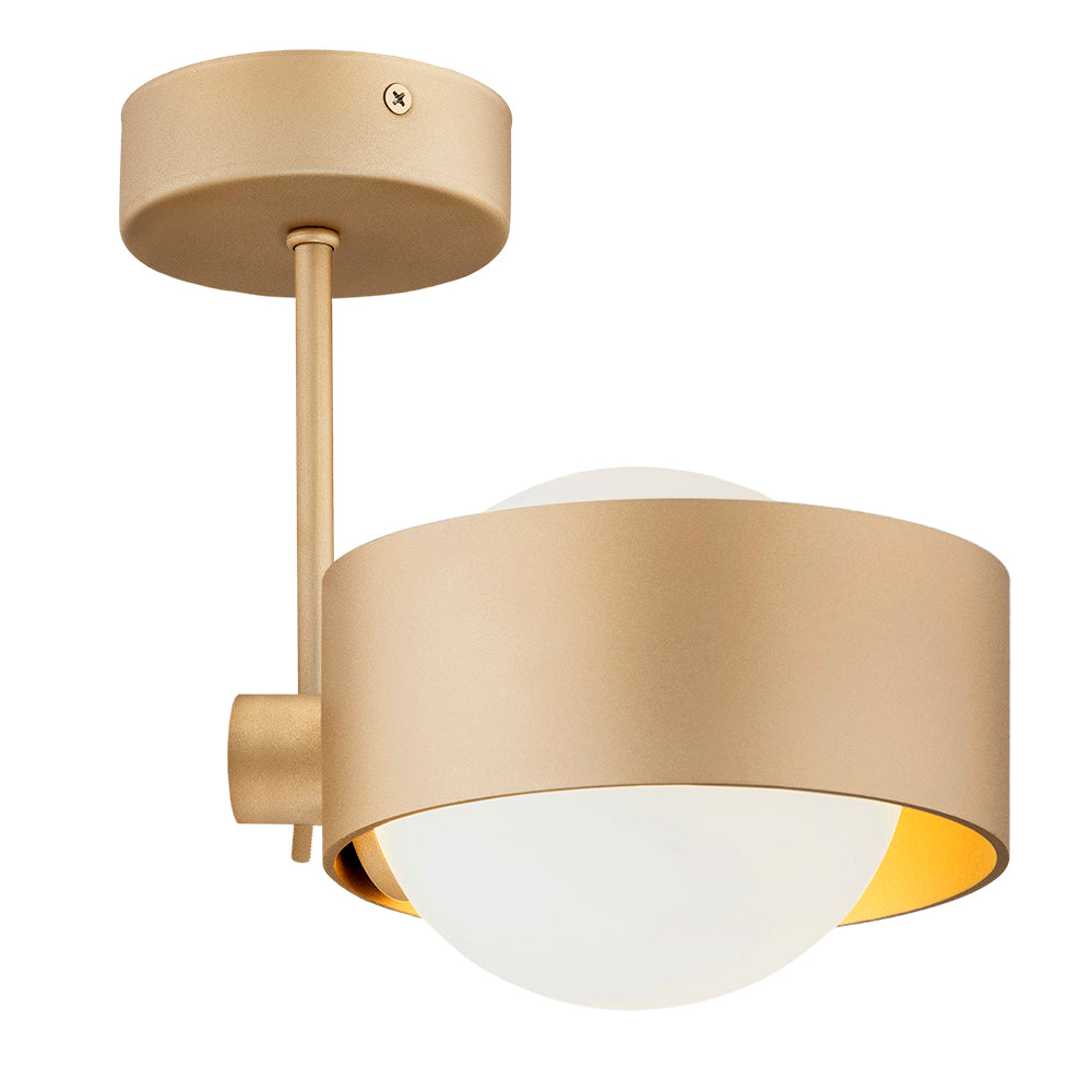 Massimo Plus hanglamp Opaalglas-goud 1-lichts