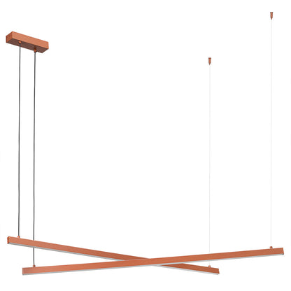 Miami LED hanglamp Terracotta dubbele ring