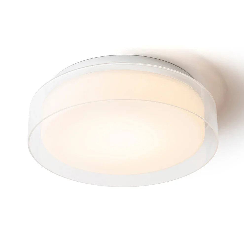 Marina Halo 30 minimalist ceiling light double glass shade