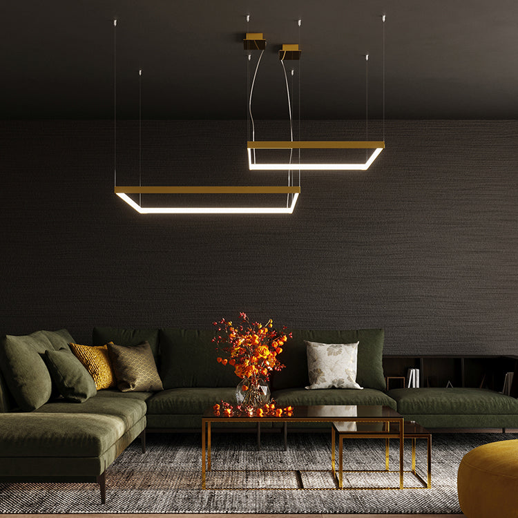 Nexaro LED-Pendelleuchte quadratisch 50W M | 3000K oder 4000K | schwarz / weiß / gold