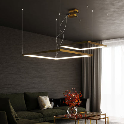 Nexaro LED-Pendelleuchte quadratisch 50W M | 3000K oder 4000K | schwarz / weiß / gold