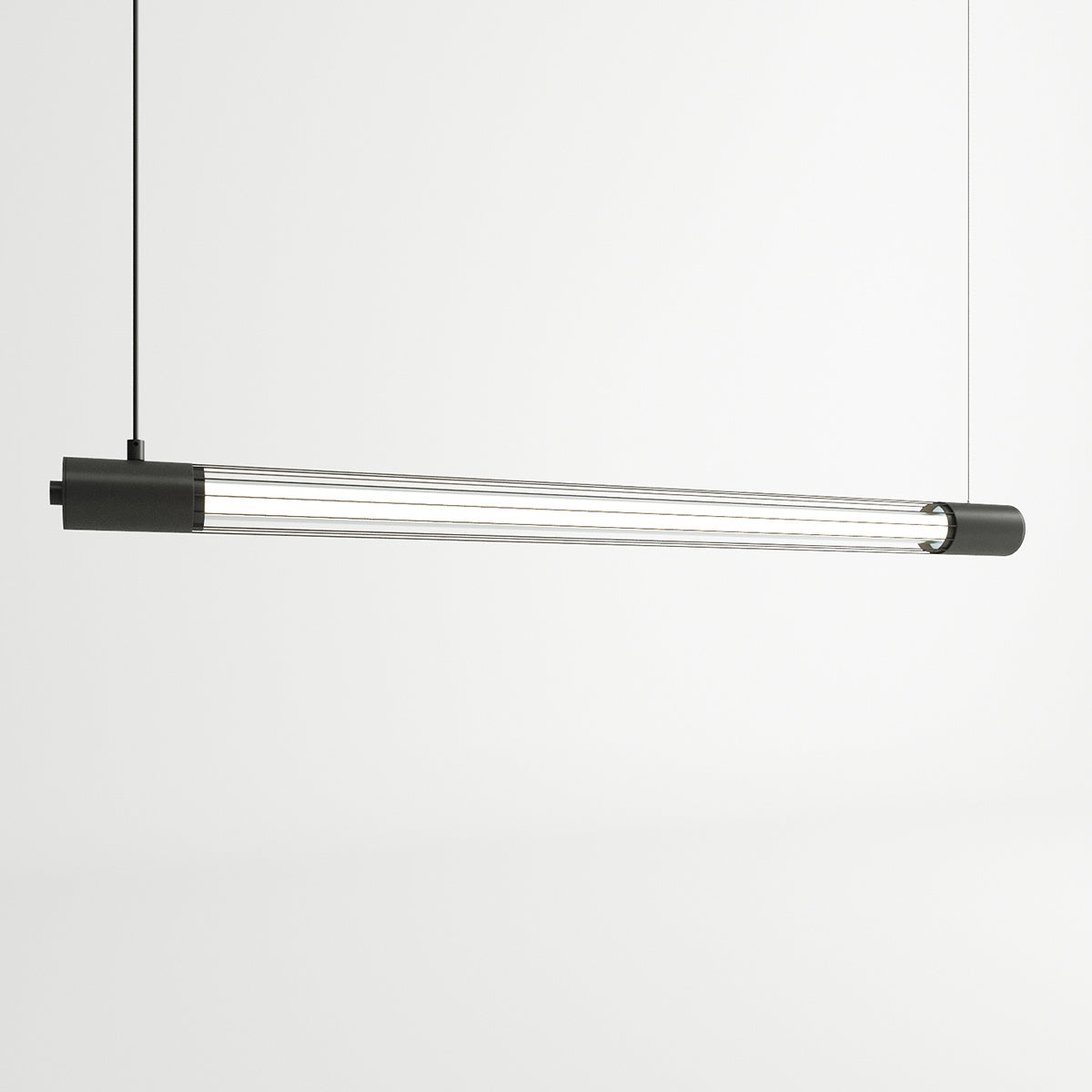 Noir Axis | schlanke Designer-Pendelleuchte | tiefschwarz