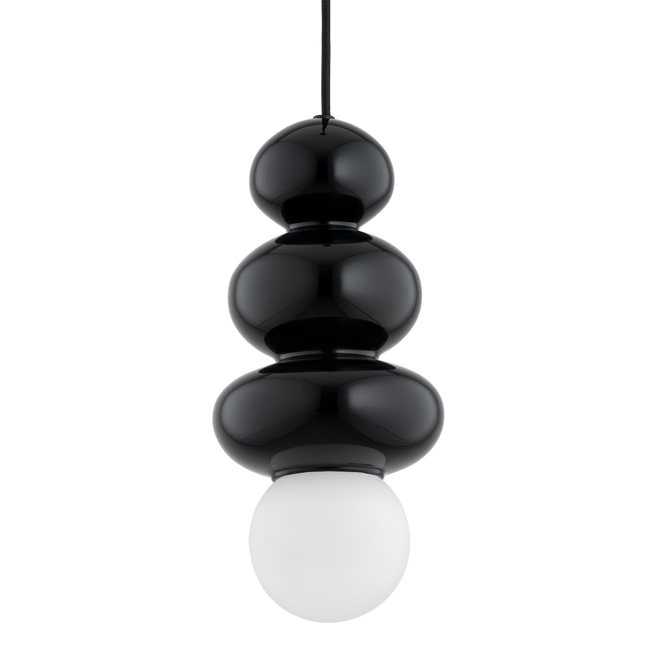 Orlando Plus hanglamp Zwartgroen-opaal