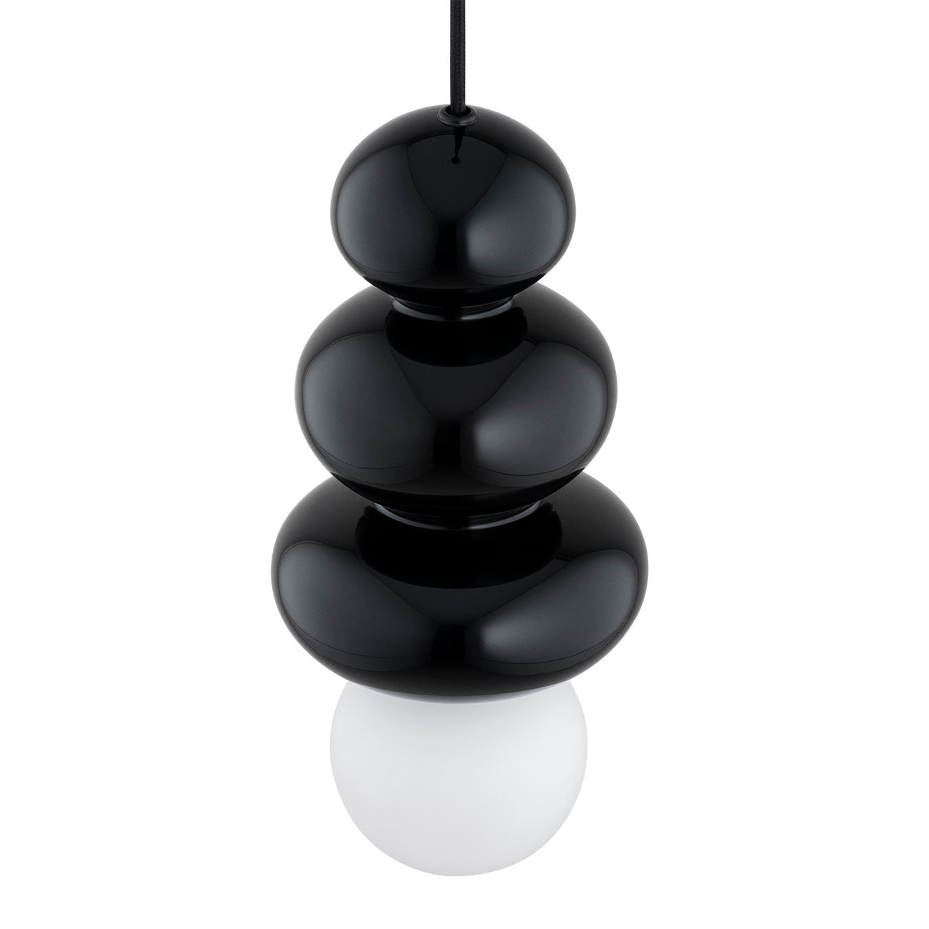 Orlando Plus hanglamp Zwartgroen-opaal