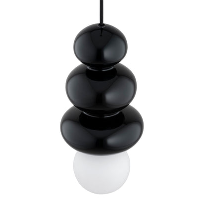 Orlando Plus hanglamp Zwartgroen-opaal