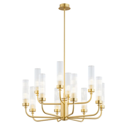 Preston messing ribbelglas kroonluchter foto 16