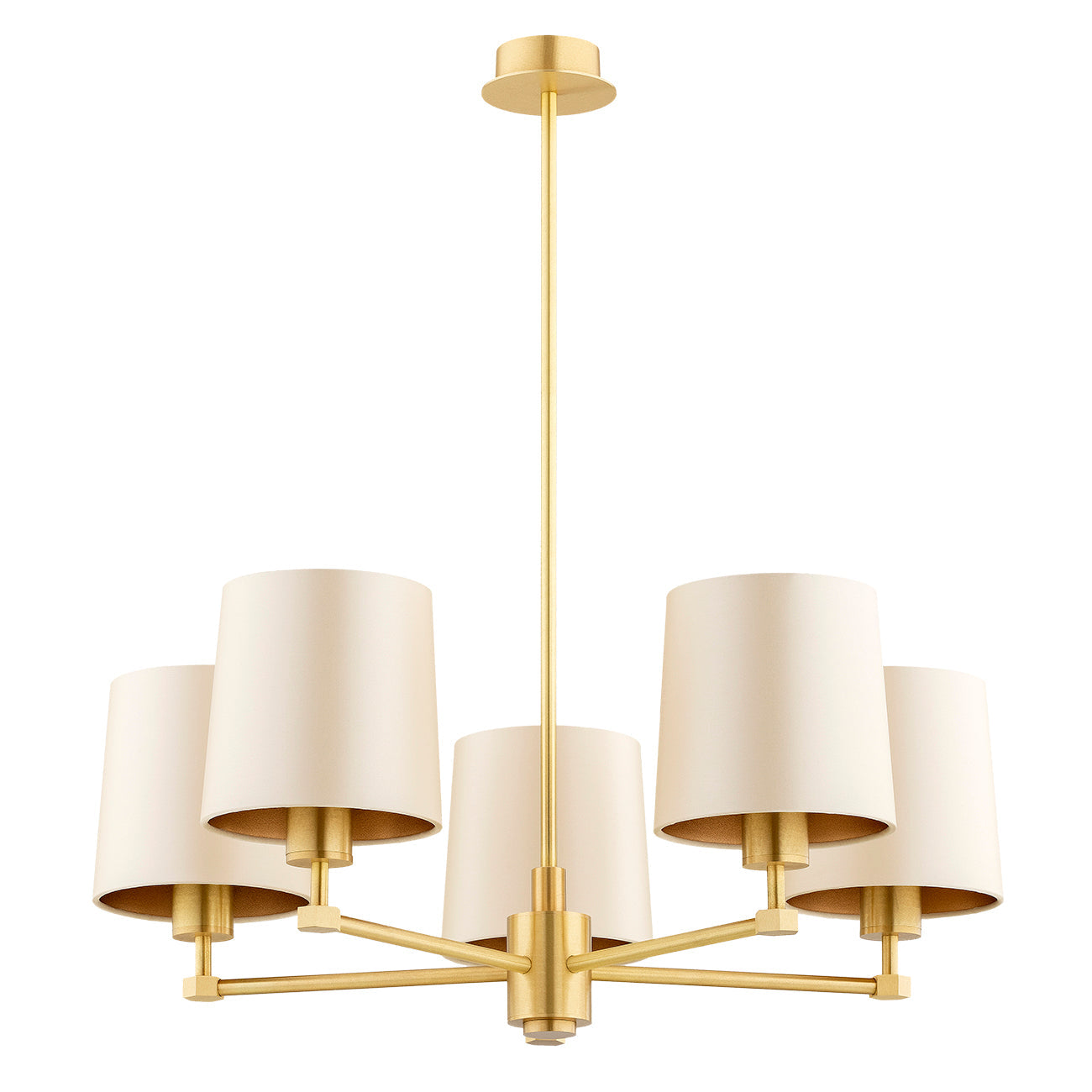 Princeton beige-goud kroonluchter sfeerfoto 2