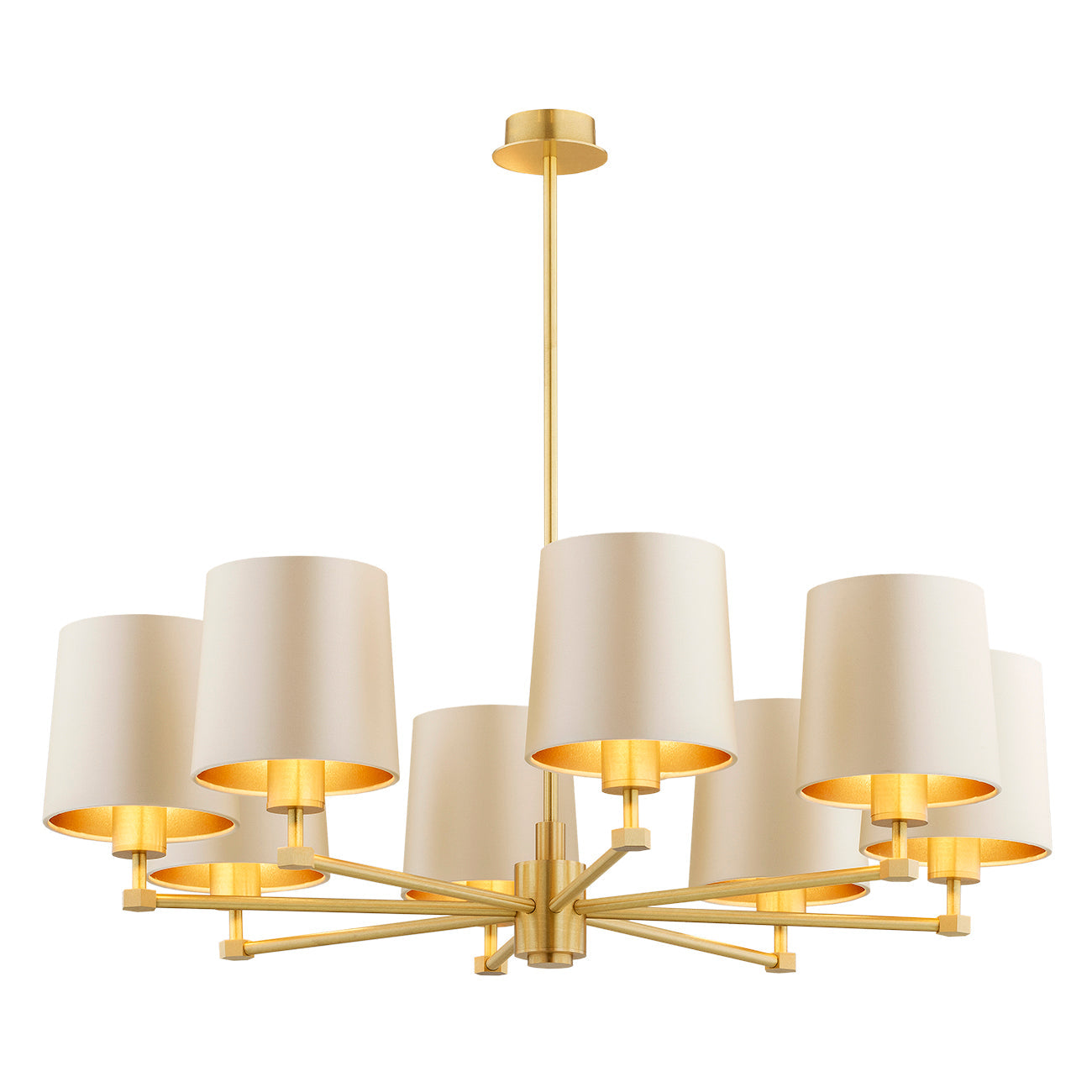 Princeton beige-goud kroonluchter sfeerfoto 9