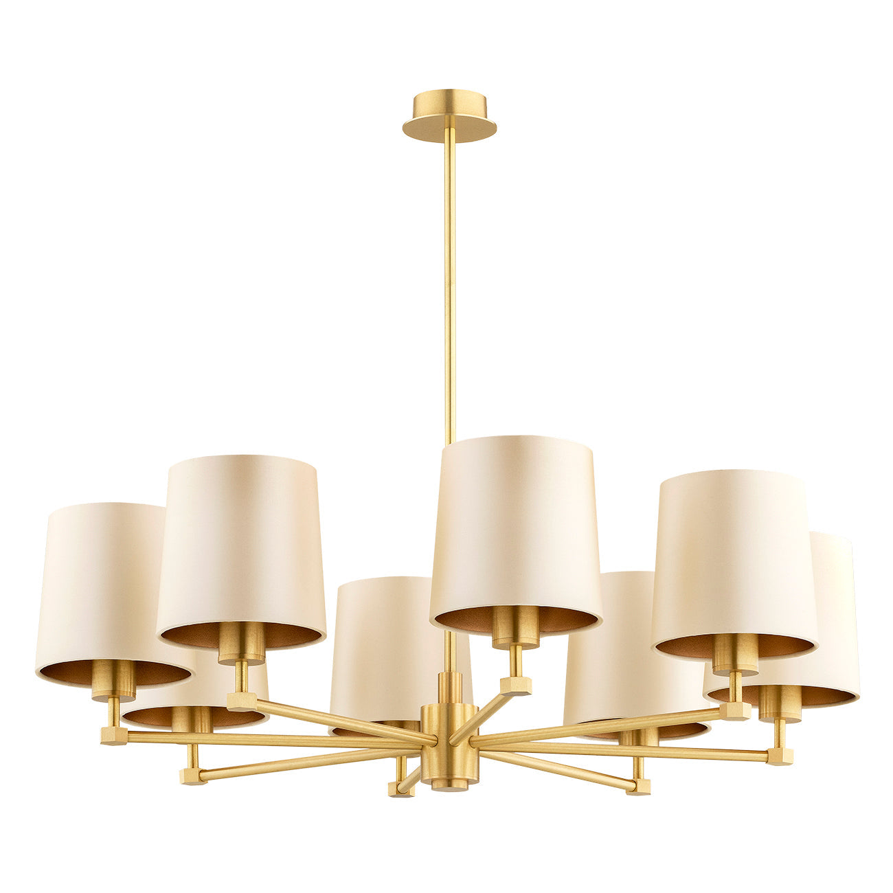 Princeton beige-goud kroonluchter sfeerfoto 10