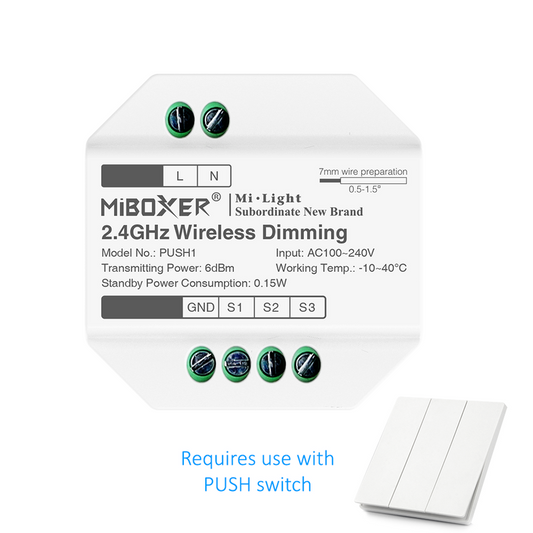 Mi-Light Push Dim Module RGB+CCT (PUSH1)