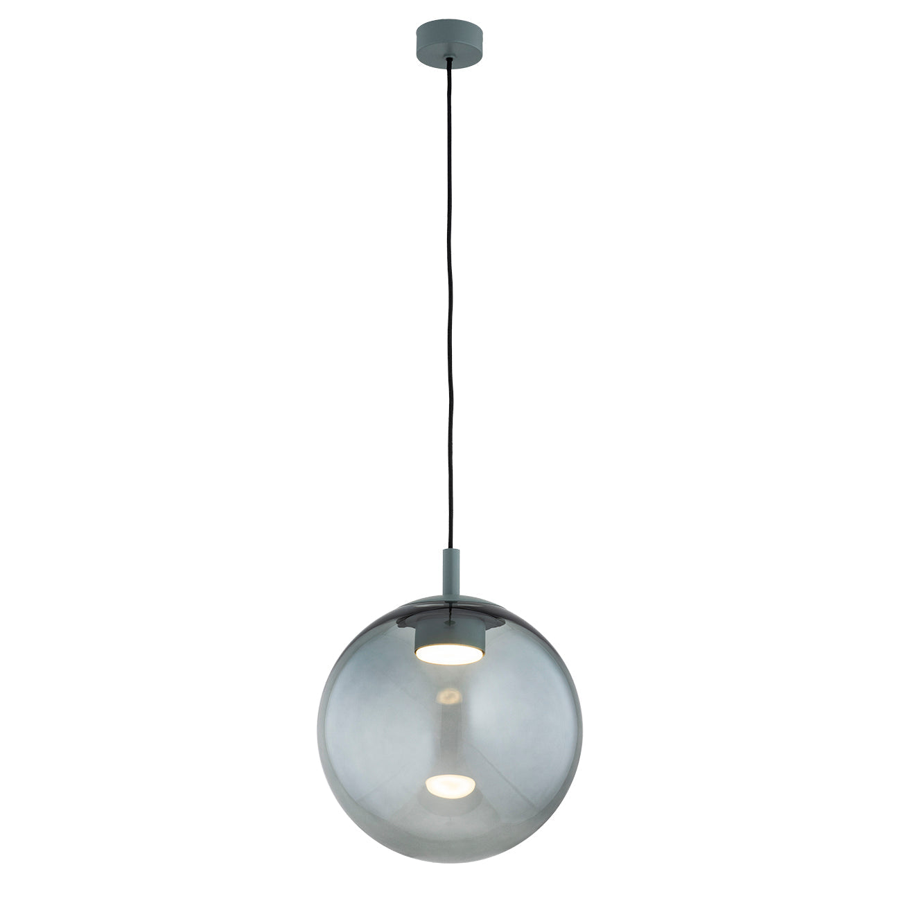 Sacramento hanglamp Rookglas-flessengroen