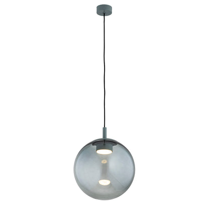 Sacramento hanglamp Rookglas-flessengroen