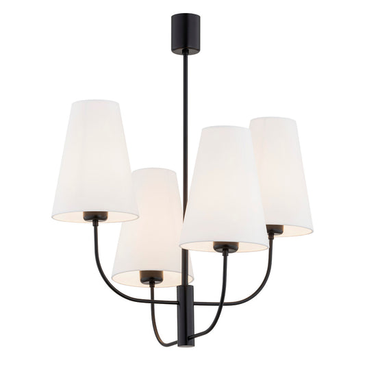Safiano wit-zwart glamour kroonluchter