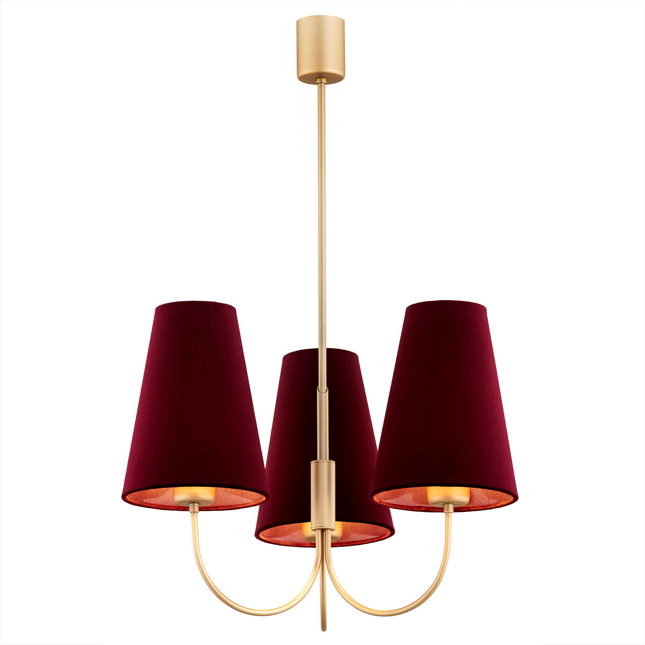 Safiano bordeaux-goud glamour kroonluchter sfeerfoto 2