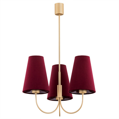 Safiano bordeaux-goud glamour kroonluchter sfeerfoto 3