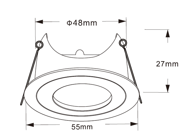 Parovo inbouwspot set 3W 3000K dimbaar zwart 55 mm
