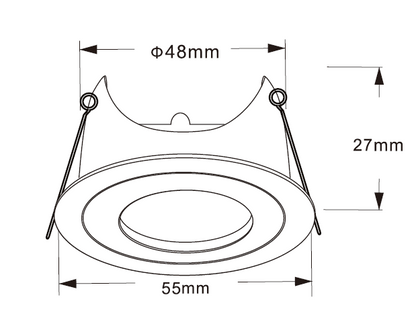 Parovo inbouwspot set 3W 3000K dimbaar zwart 55 mm