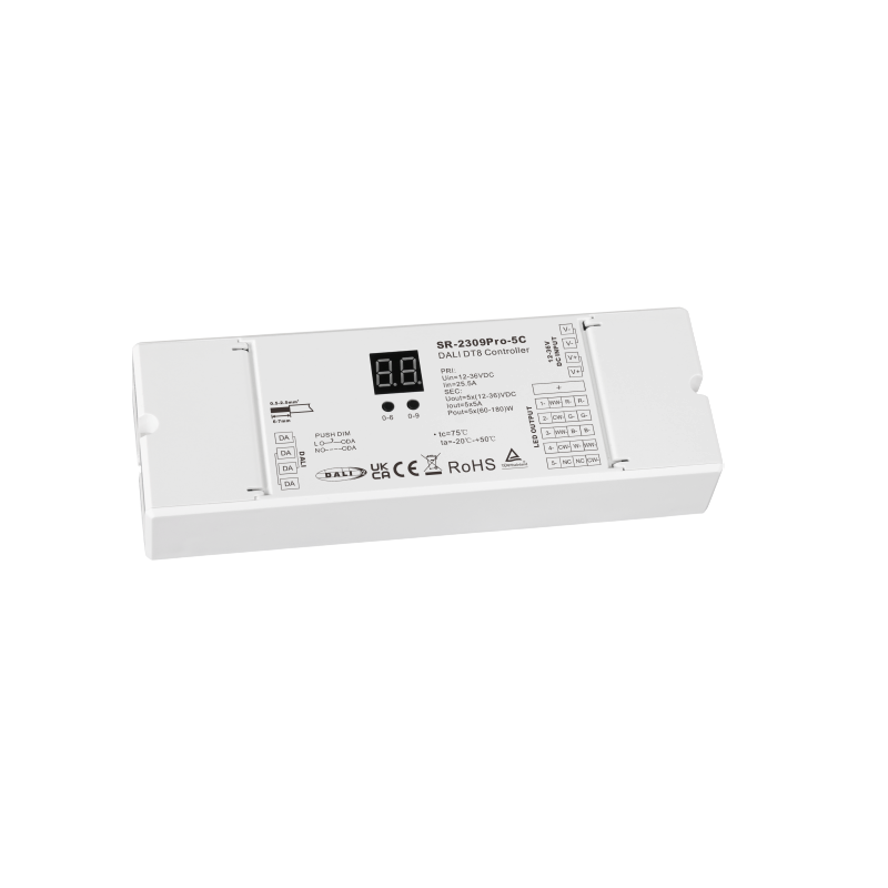 Sunricher DALI Triac dimmer 5 kanalen detail