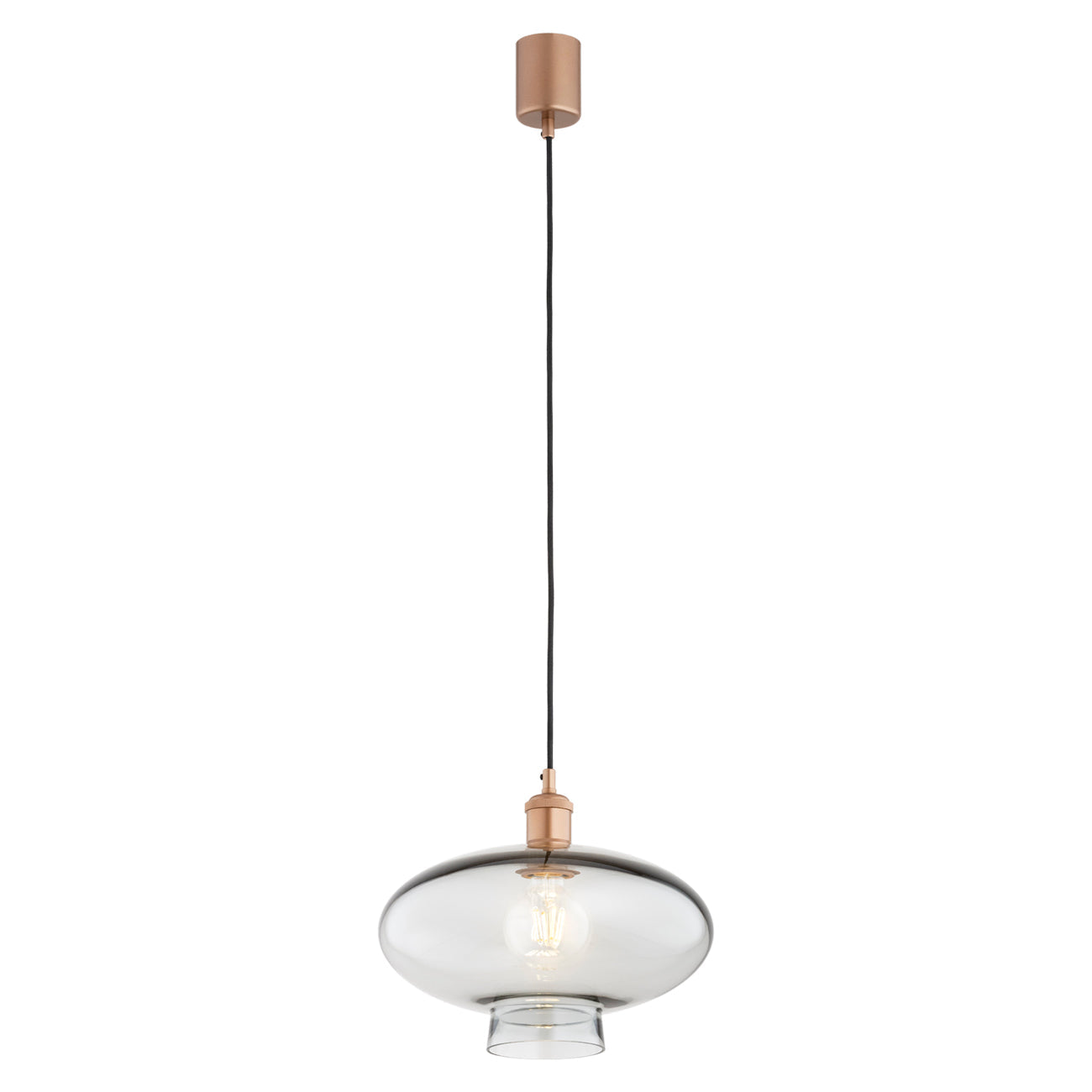 Tresco hanglamp Rookglas-koper