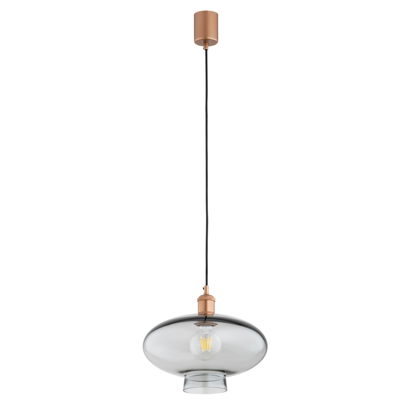 Tresco hanglamp Rookglas-koper