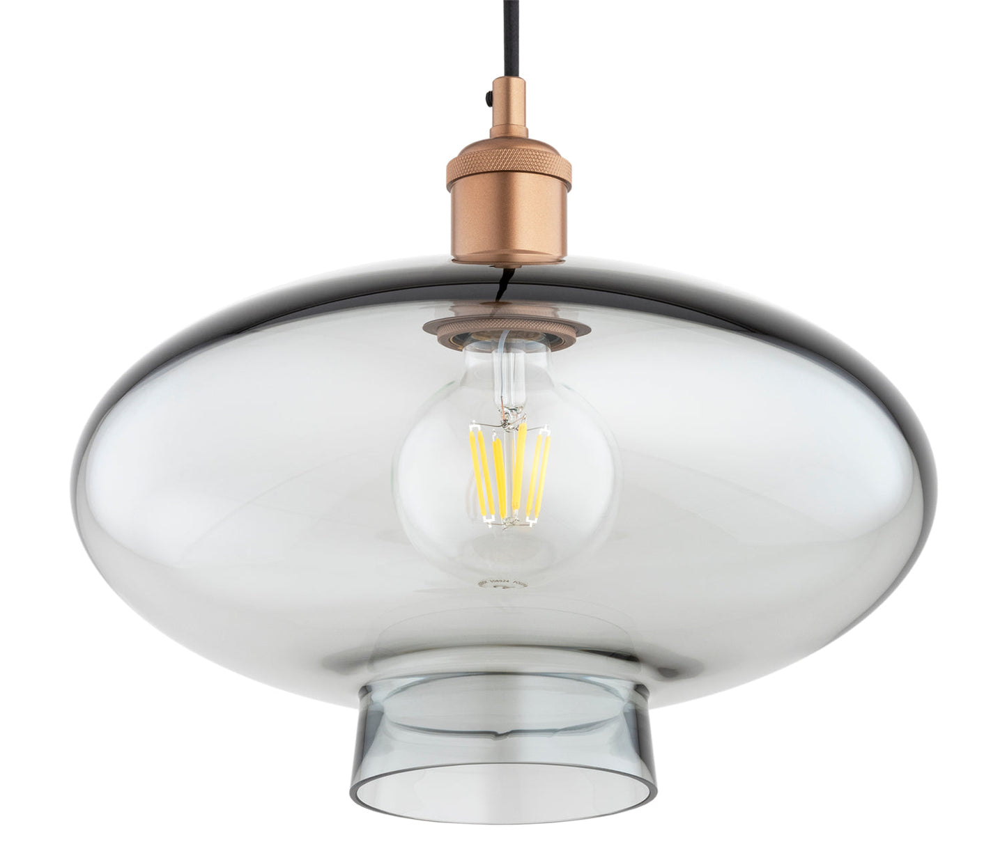 Tresco hanglamp Rookglas-koper