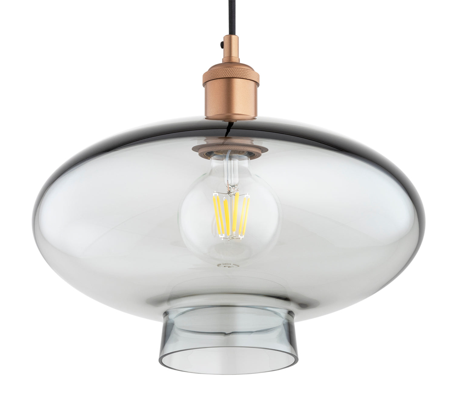Tresco hanglamp Rookglas-koper