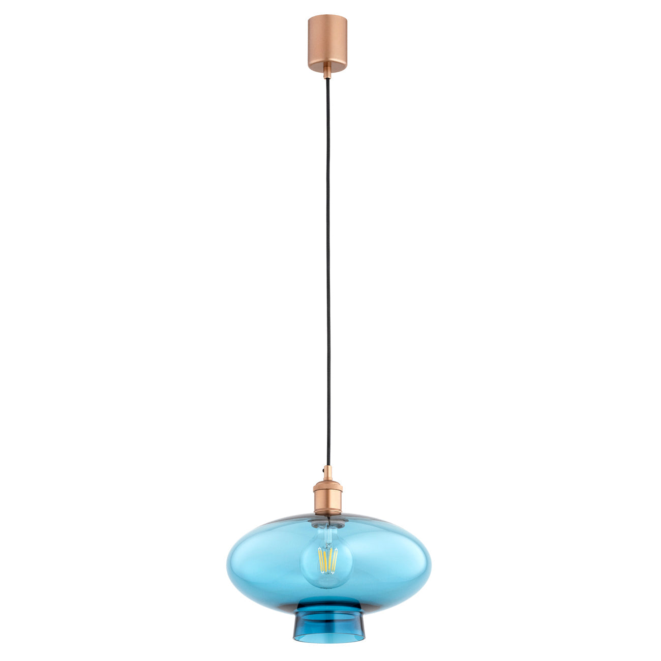 Tresco hanglamp Blauw-koper