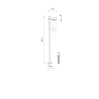 TessaGlow 110 | schlanke LED-Stehleuchte | 110 cm minimalistisch