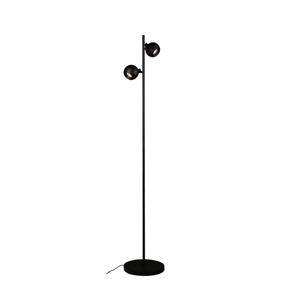 BOLERO 2-lichts vloerlamp 2× GU10 150 cm zwart