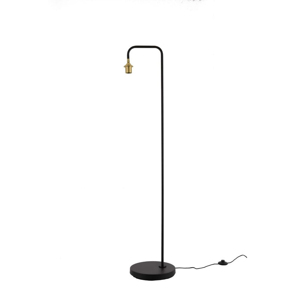 DAJANO 1-lichts vloerlamp E27 150 cm zwart/goud