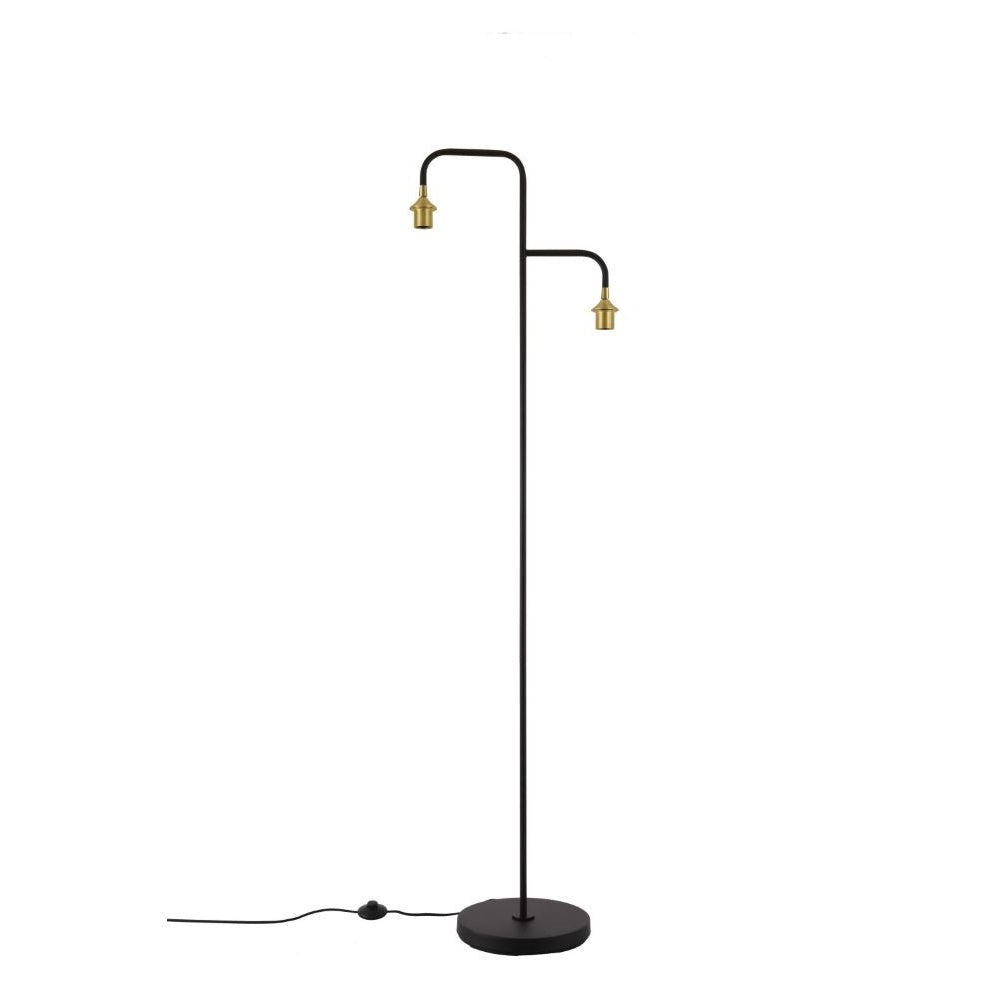 DAJANO 2-lichts vloerlamp 2× E27 175 cm zwart/goud