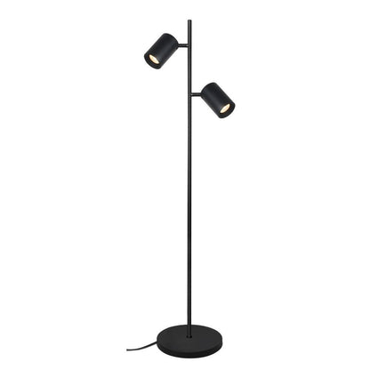 MEGANO 2-lichts vloerlamp 2× GU10 150 cm champagne of zwart