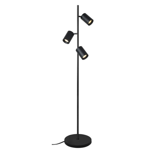 MEGANO 3-lichts vloerlamp 3× GU10 160 cm zwart