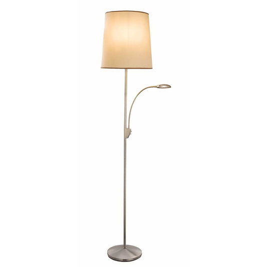 HUGO vloerlamp 2× E27 180 cm mat staal