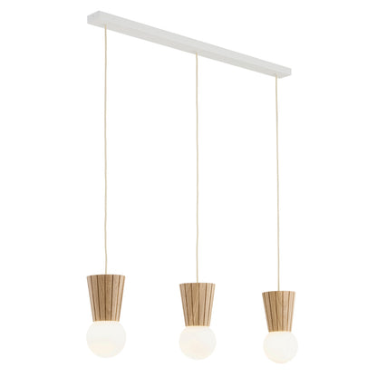 Volante hanglamp Opaal-lichteiken 3-lichts
